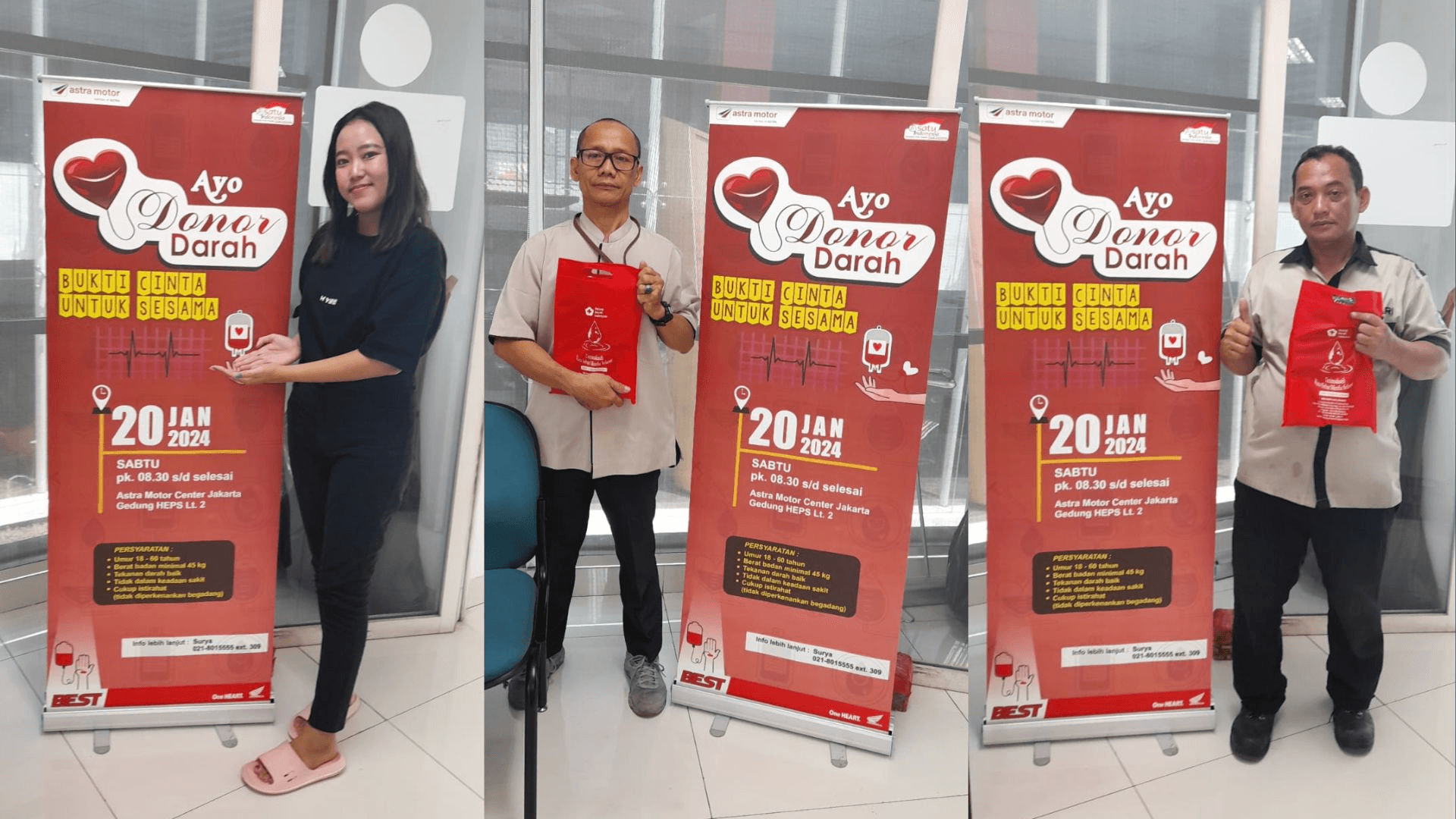 Bukti Cinta untuk Sesama, Donor Darah Bersama Astra Motor Center Jakarta